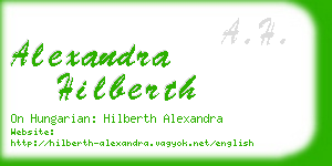 alexandra hilberth business card